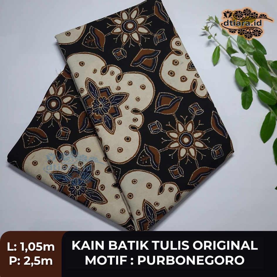 Kain Batik Tulis Asli 100% Original Motif Purbonegoro / Bahan Batik Kain Premium / Kain Batik Tulis 
