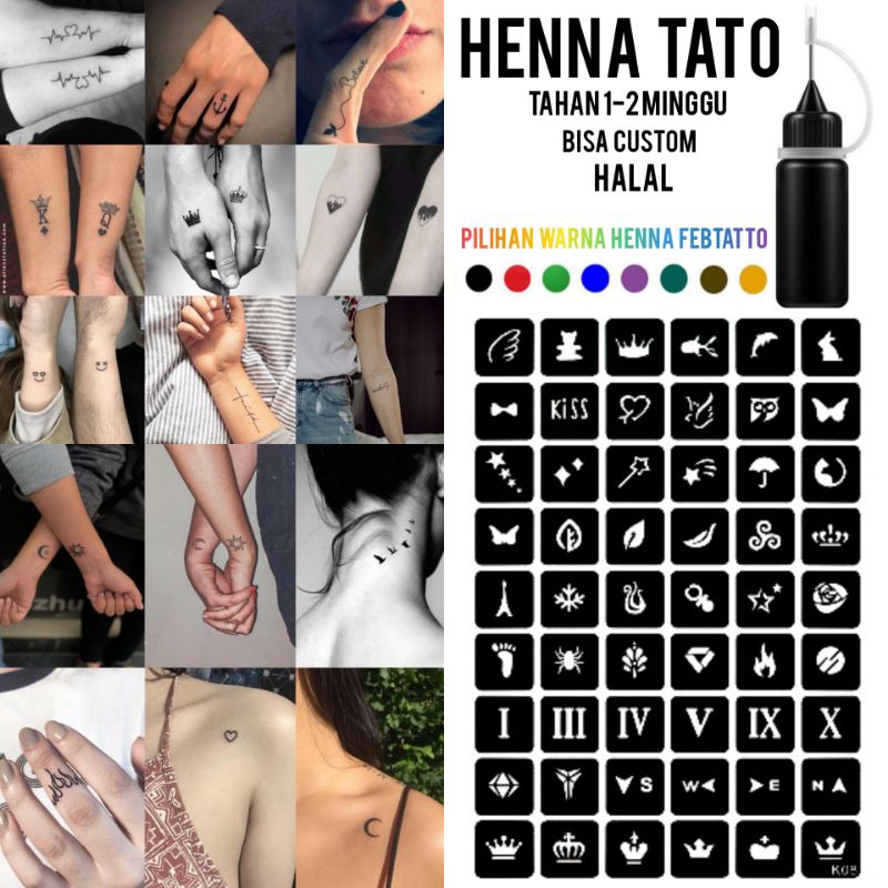 Henna Tato Halal Tahan Lama Bisa Custom Hena Kit 10ml - HEN K08