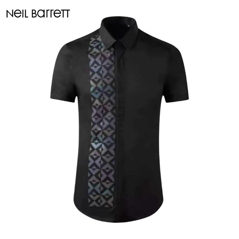 KEMEJA PENDEK PRIA IMPORT BRANDED N3IL*B412R3T CAMOUFLAGE LINE MIRROR 1:1 QUALITY