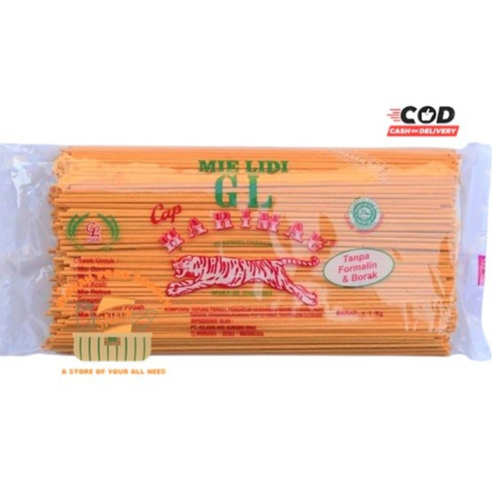 

Mie Lidi / Mie Gomak 1kg / Mie Lidi Medan / Mie Aceh GL Cap HARIMAU