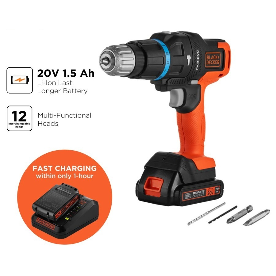 Black+Decker Multi Evo Hammer Drill MULTIEVO SINGLE BOR
