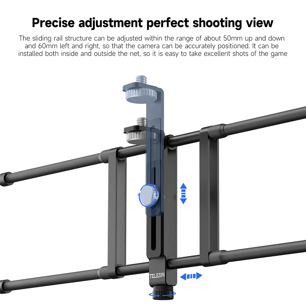 TELESIN Universal Fence Holder Mount for GoPro Smartphone - TE-FM-001 - Black
