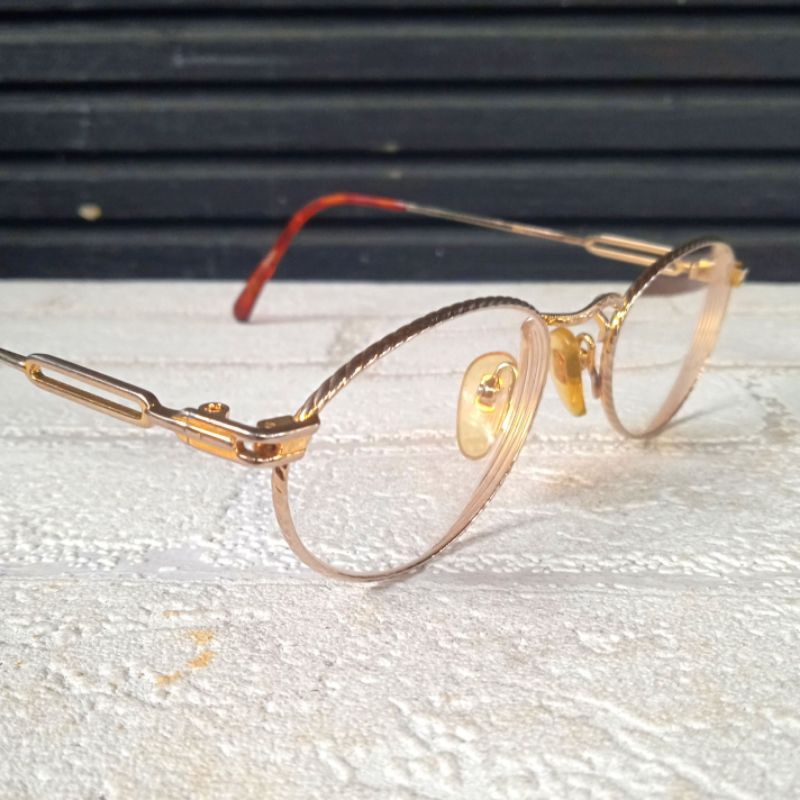 vintage 90s Kacamata preloved gold plate Jepang Jeorges Ganni