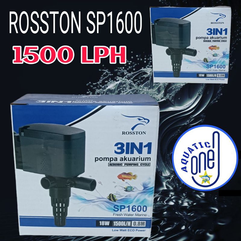 Mesin pompa celup ph ROSSTON SP 1600 waterpump aquarium water pump kolam akuarium power heads