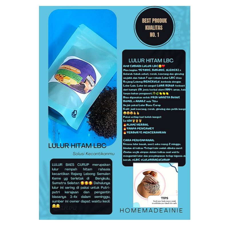 LULUR HITAM LBC BUBUK KERING