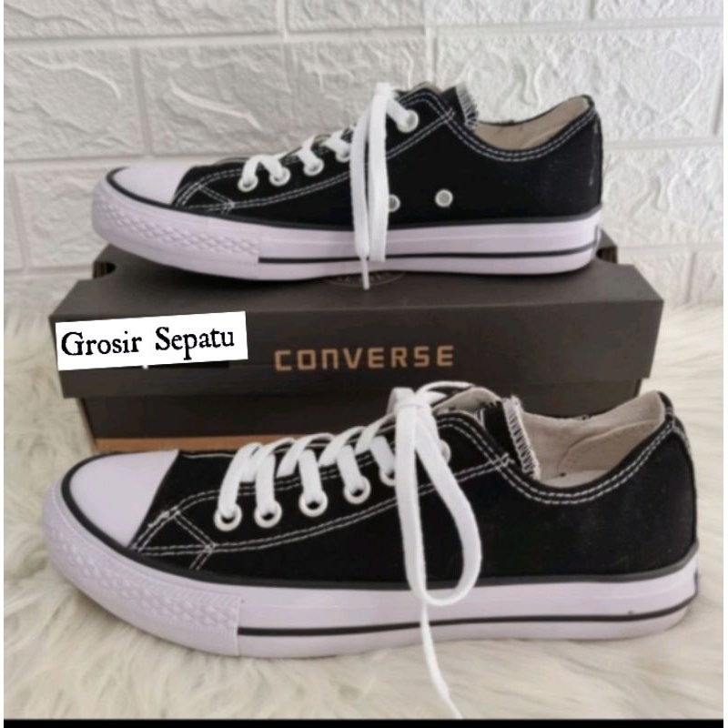 Converse All Star Sepatu Pria Wanita Clasik Warna Hitam Premium Best Quality