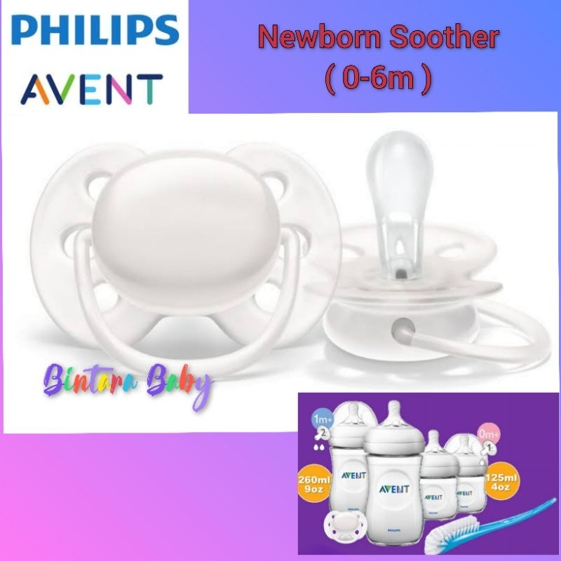 Empeng Avent / Philips Avent Newborn Soother 0-6m / Dot Empeng Silikon Avent 0-6m Freeflow soother Orthodontic