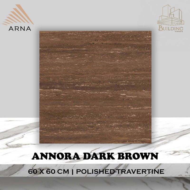 Granite Lantai 60×60 ANNORA DARK BROWN/GLOSSY/ARNA/SERIES