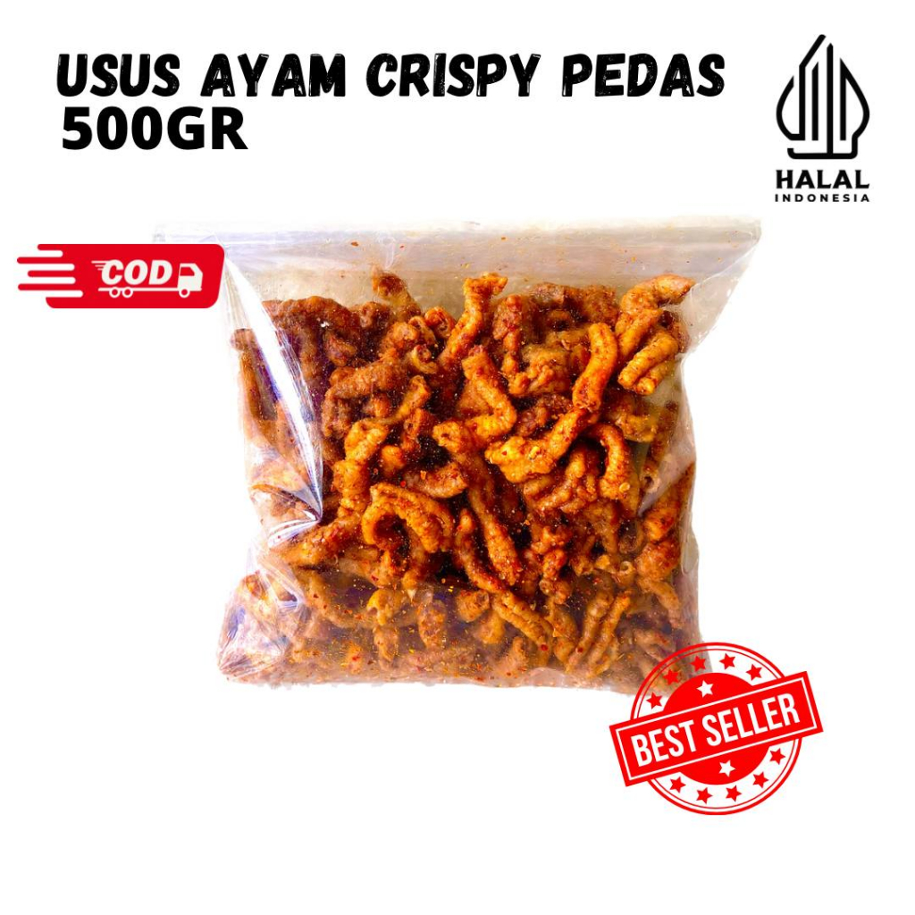 

500Gram KRIPIK USUS CRISPY PEDAS DAUN JERUK