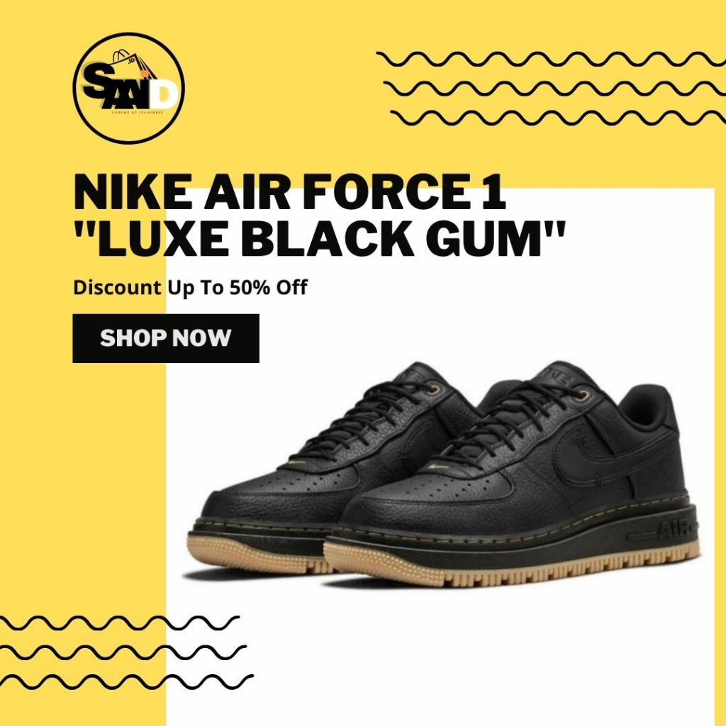 Nike Air Force 1 "Luxe Black Gum"