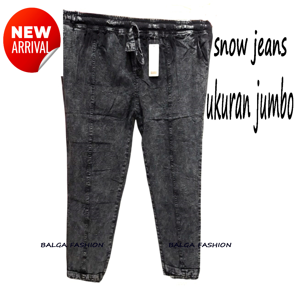 CELANA PANJANG JUMBO WANITA BAGGY PANTS 90 KG TALI SERUT FULL KARET
