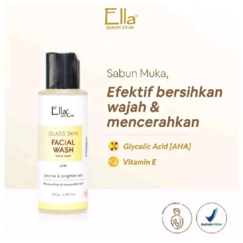 Ella Skincare glass skin pembersih wajah with AHA