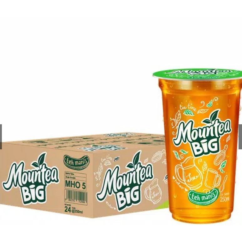 Minuman Kemasan Mountea BIG Teh Manis - 250ml [1 Karton isi 24 pcs]