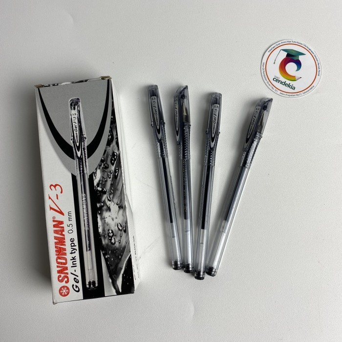 

Pulpen SNOWMAN V3 hitam 0.5mm - 12 pcs