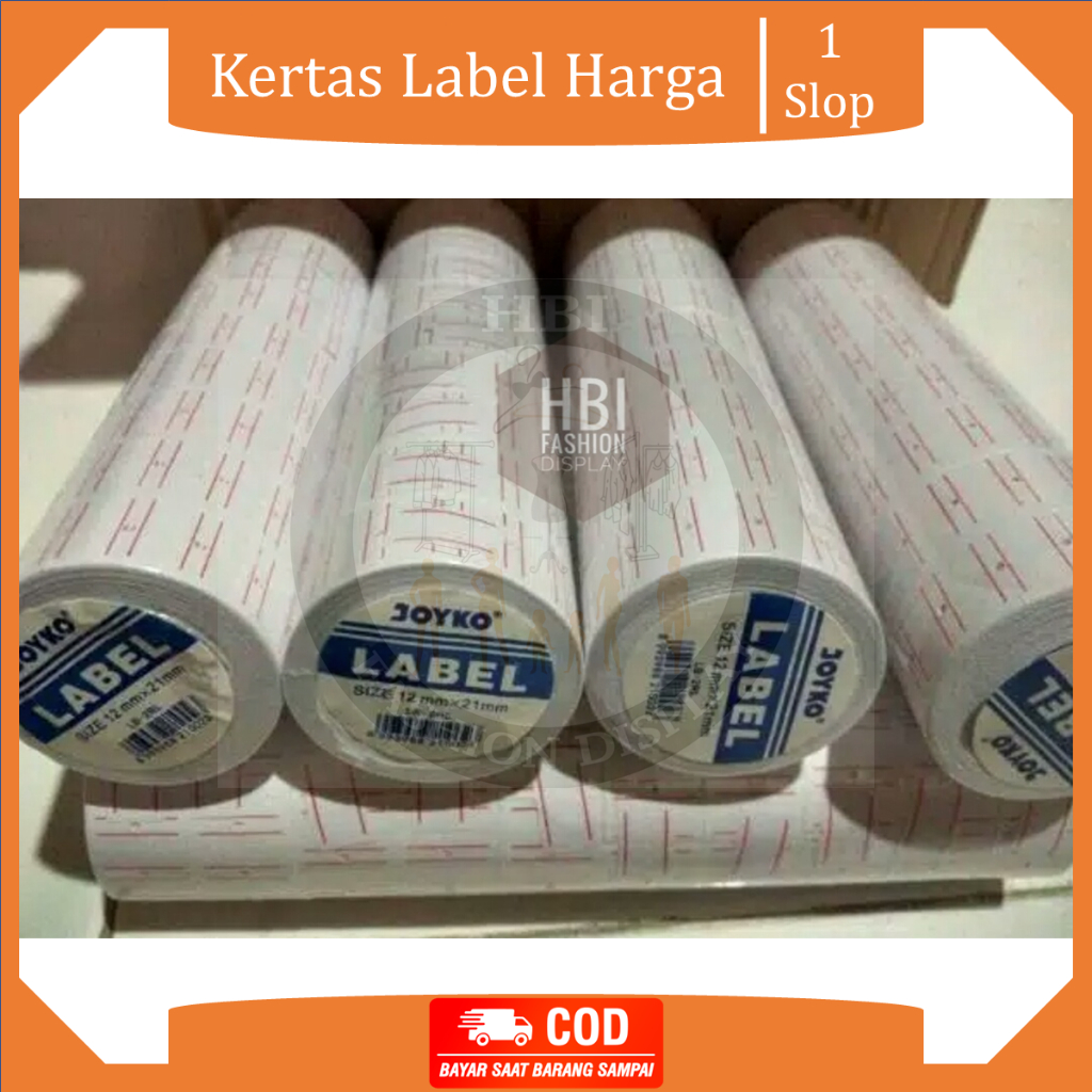 

Kertas Label Harga / Price Label Roll Joyko 1 Baris Warna Putih