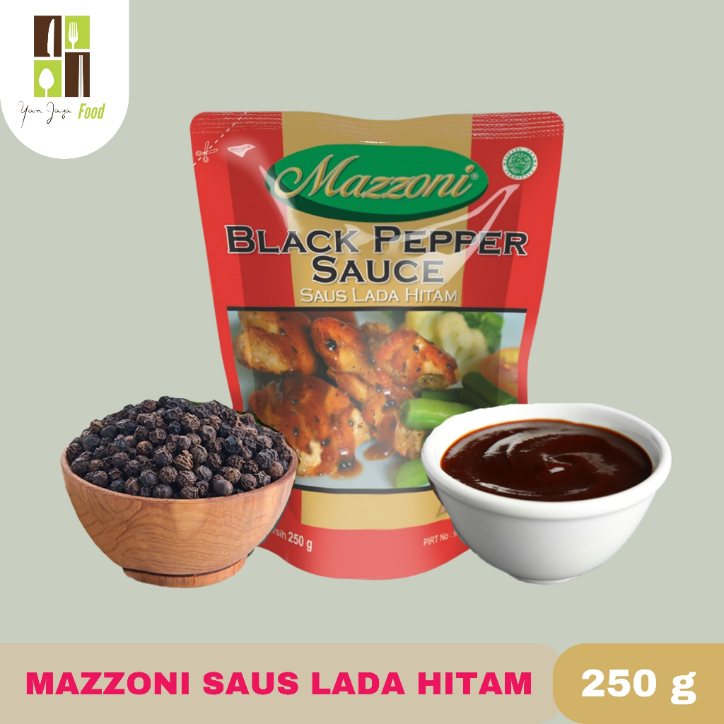 

Mazzoni Black Papper / Sauce / Saus / Saos Lada Hitam 250 gr