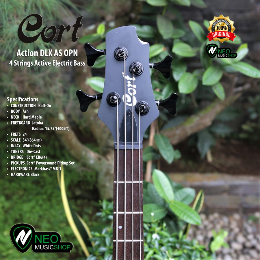 Cort Action DLX AS OPN 4 Strings Active Electric Bass