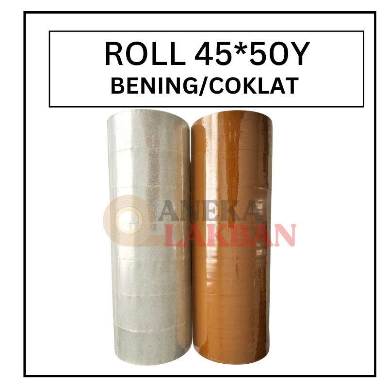 

[1 SLOP ISI 6 PCS] HORICI LAKBAN OPP 2" INCH 45MM x 50 Yard ISOLASI BENING COKLAT TERMURAH