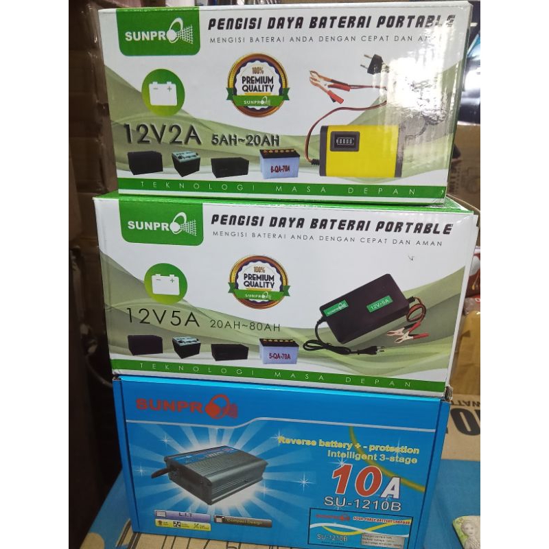Cas aki sunpro 12v 2A/5A/10A | cas aki sunpro 12v