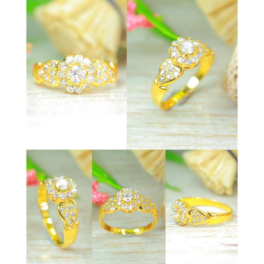 cincin emas berlian wanita original