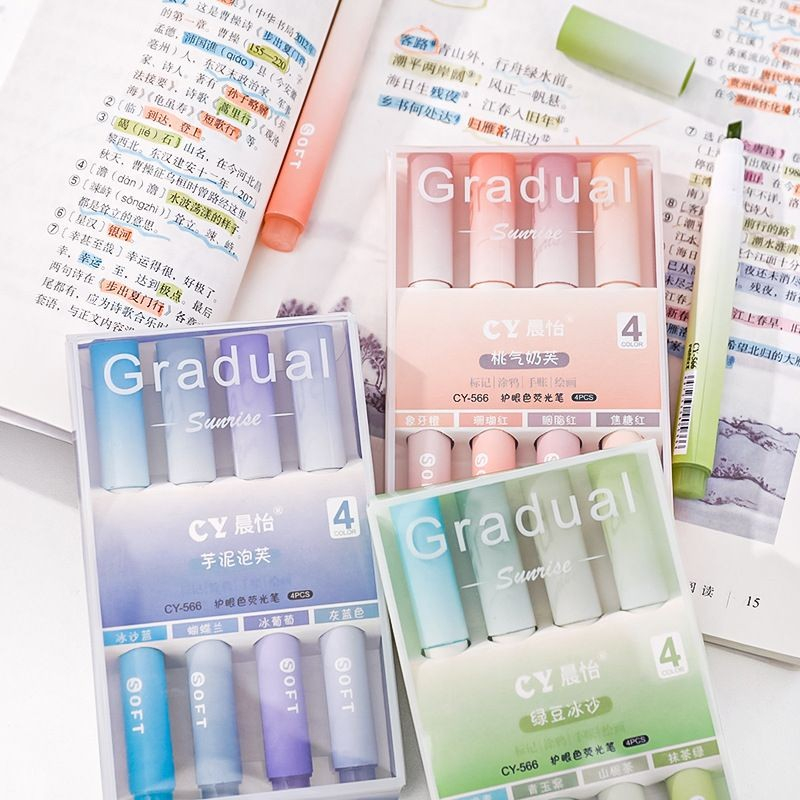 

DY PACK STABILO HIGHLIGHTER PASTEL 4pcs/set Pena Stabilo Cute Colour journal