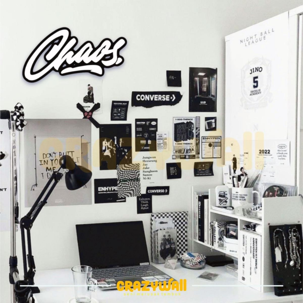 Hiasan dinding lettering “CHAOS “ wall decor aesthetic kamar cewek kamar cowok