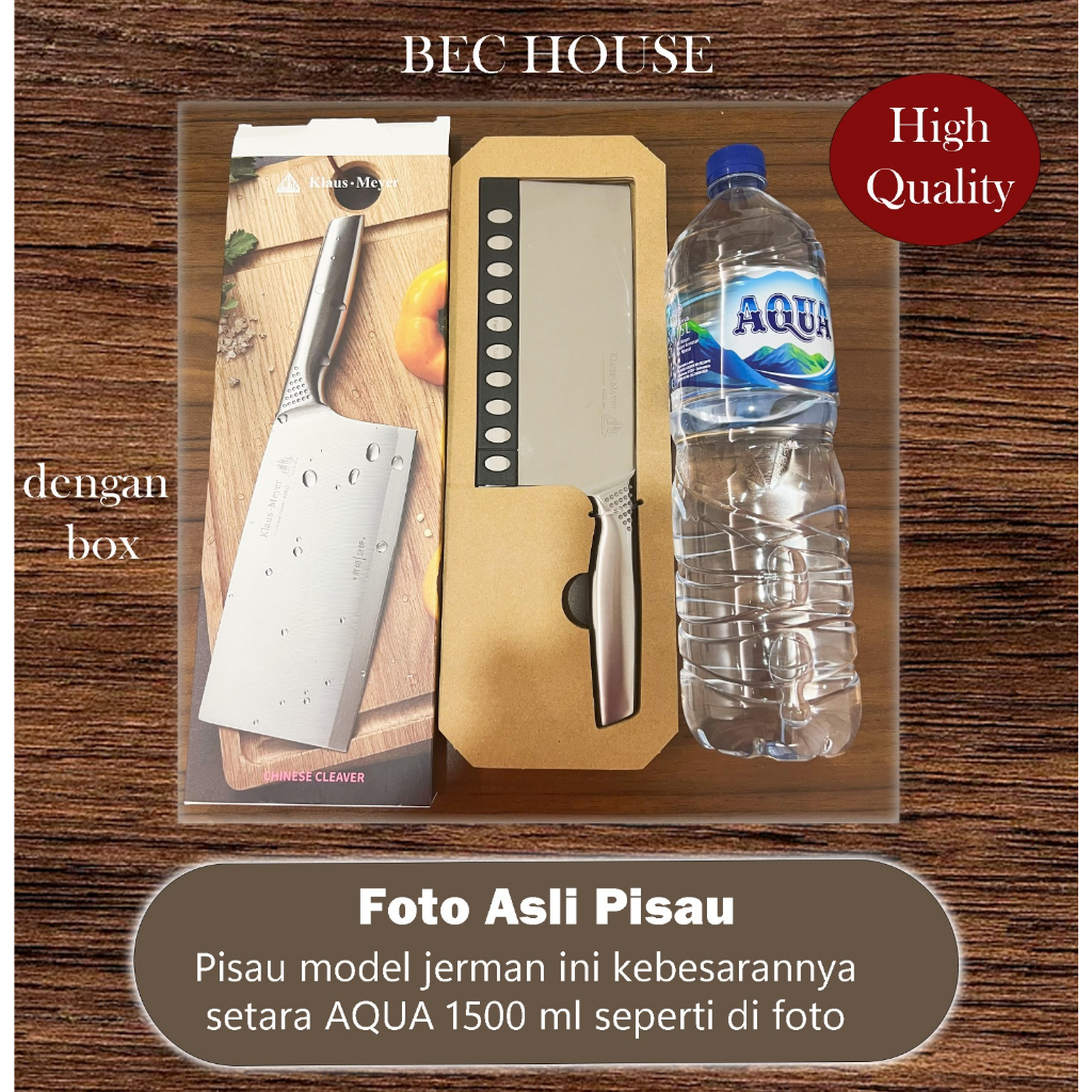 [Klaus-Meyer] Pisau Dapur Jerman Stainless Steel Multifungsi Super Tajam Chef Knife High Quality