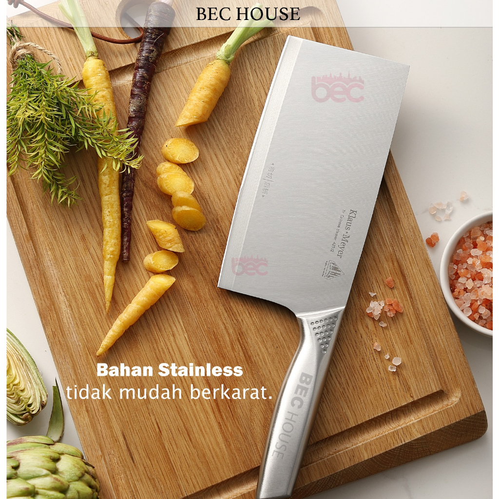 [Klaus-Meyer] Pisau Dapur Jerman Stainless Steel Multifungsi Super Tajam Chef Knife High Quality