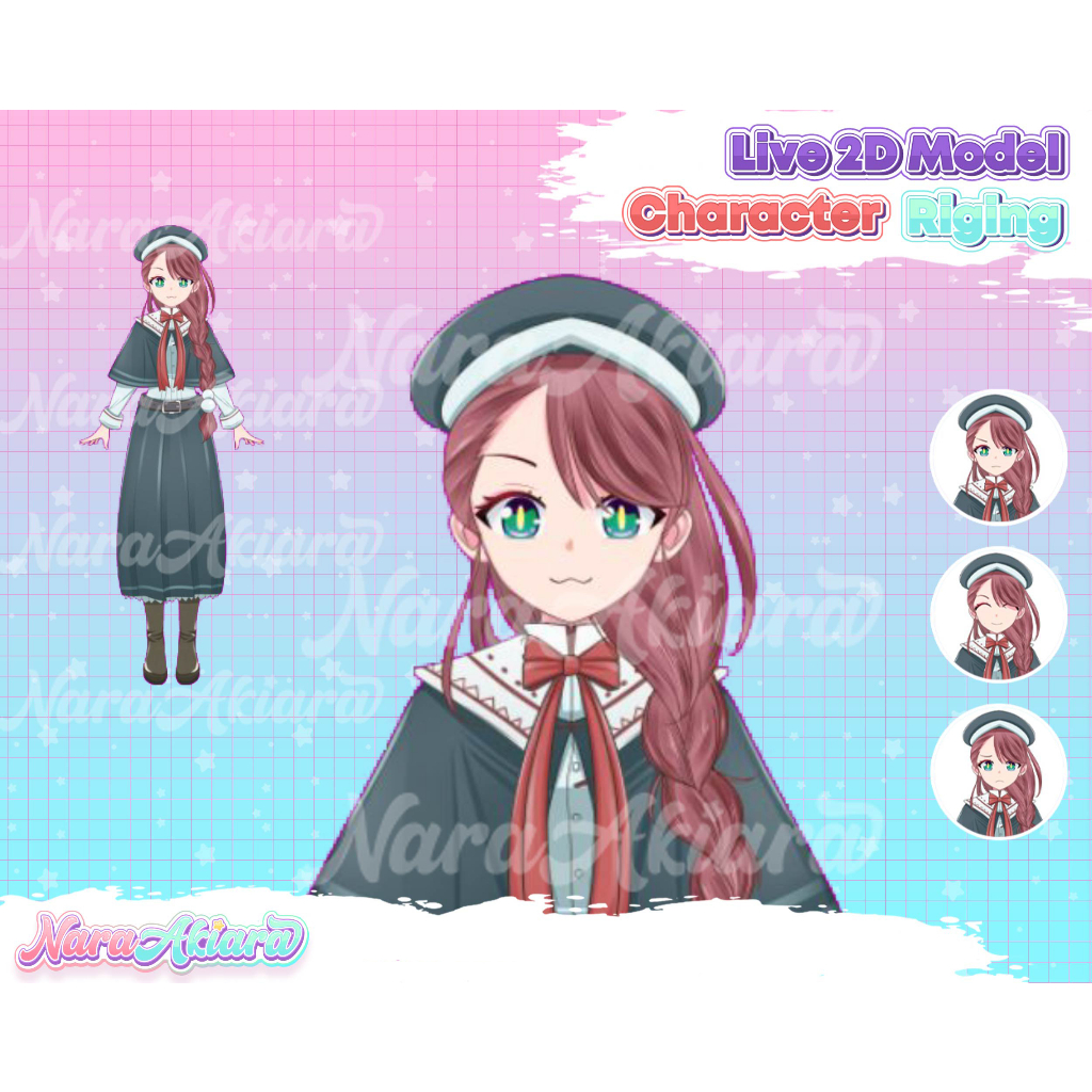 Jadilah Vtuber Idaman dengan Karakter Anime Live2D Siap Pakai, Model 2D Vtuber, Komisi Vtuber, Vtube