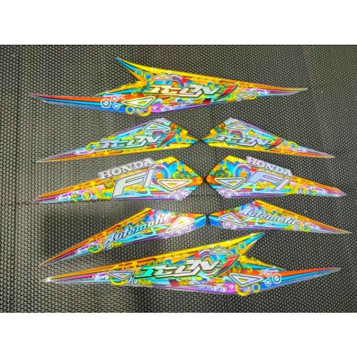 STRIPING TRANSPARAN FULL HOLOGRAM HONDA BEAT 2020