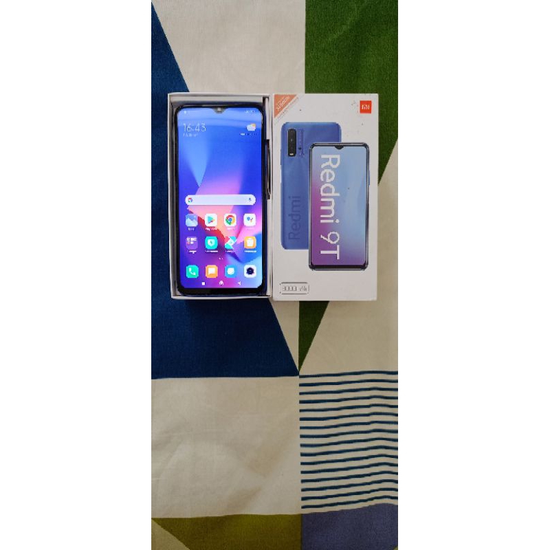 HP Redmi 9T 4/64 Biru Second Tangan Pertama. Mulus