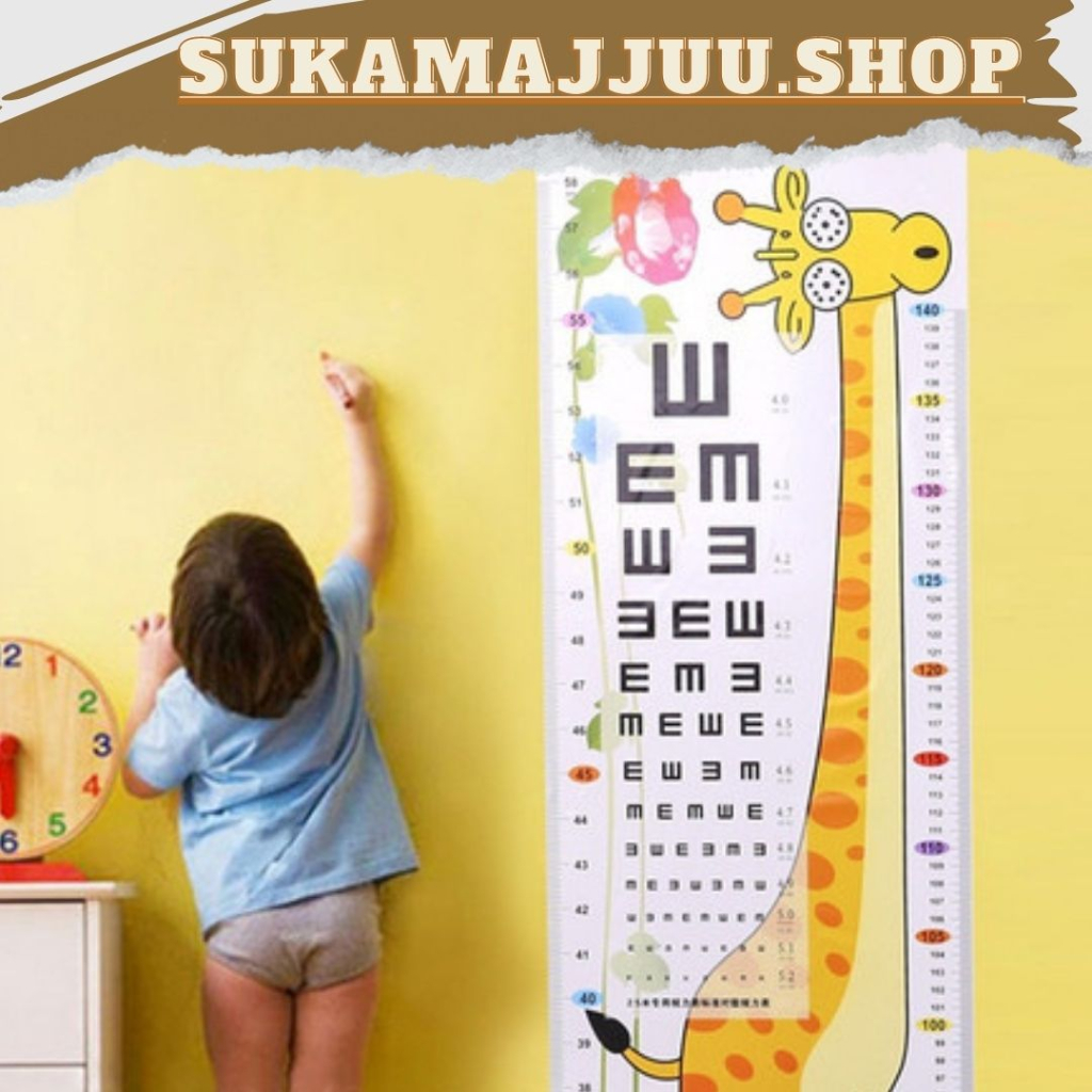 ALAT RUMAH TANGGA STICKER TINGGI BADAN| 5 HEWAN|JERAPAH| BUNGA |JERAPAH SINGA |POHONSTICKER DINDING 