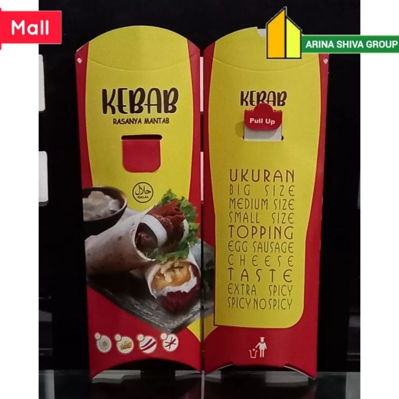 

100 LEMBAR KERTAS KEBAB TARIKAN UKURAN 24 × 9,2 CM HIGH QUALITY PAPER CRAFT TEBAL PRODUK TERBARU | KOTAK KEBAB KEKINIAN | DUS KEBAB VIRAL TIKTOK | KEMASAN KEBAB KEKINIAN | BOX KEBAB VIRAL | ARINA SHIVA GROUP 6148
