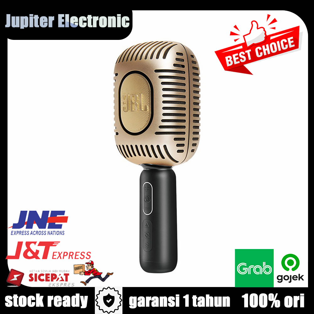 JBL KMC 650 Professional Karaoke Microphone Portable Bluetooth - Merah Muda