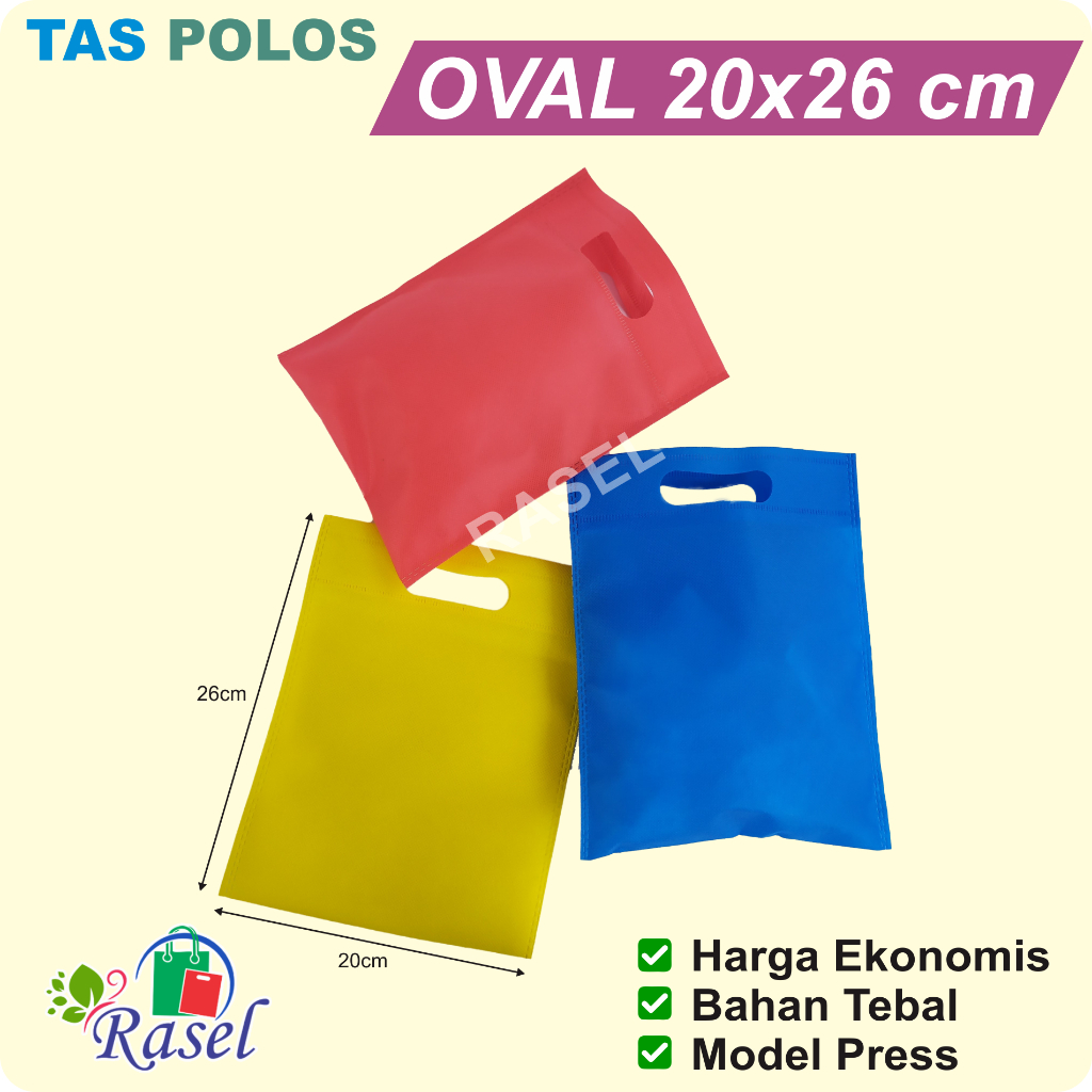 

20x26 cm Tas kain spunbond goodie bag kantong goody polos souvenir event murah termurah