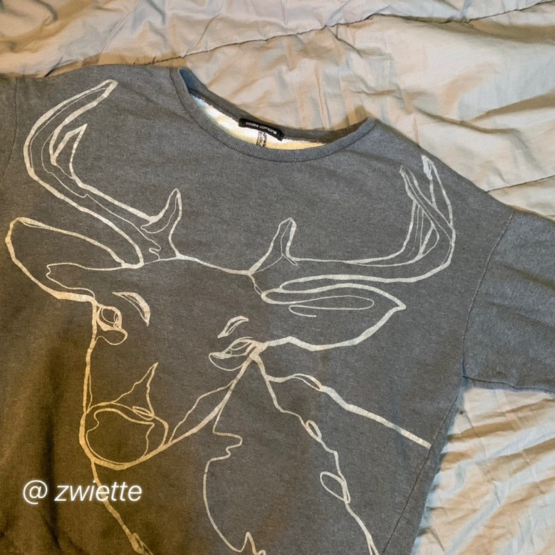 crewneck fullprint animal codes combine dark grey