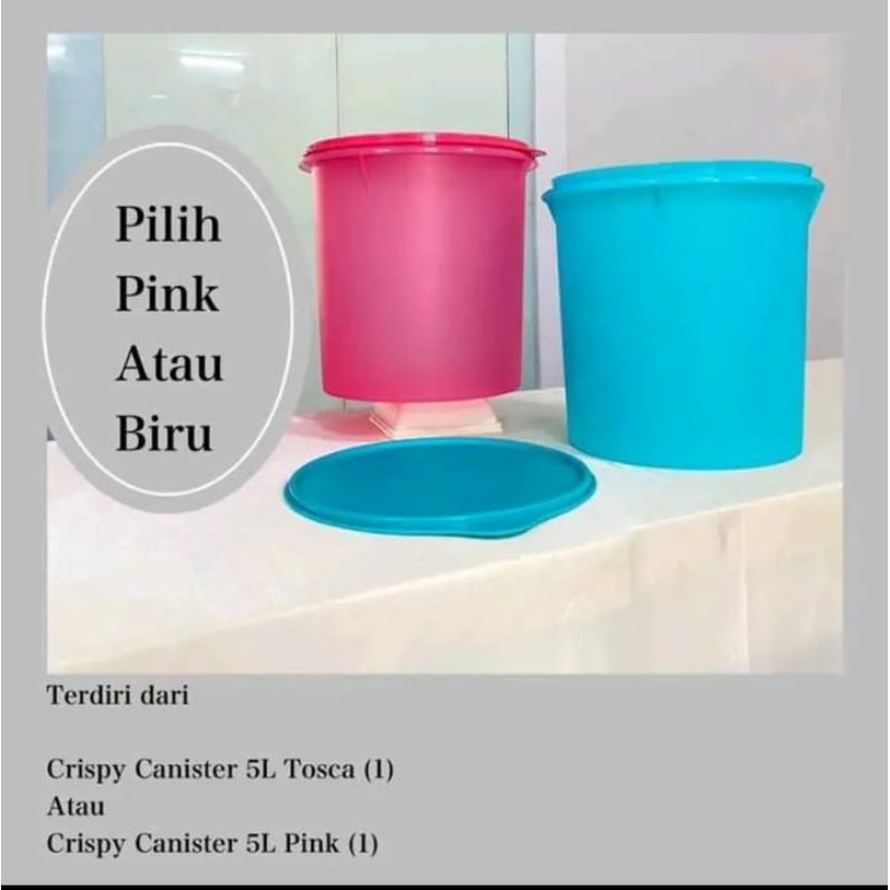Crispy canister toples kerupuk Tupperware 5 Liter