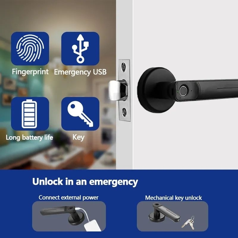 Handle Pintu Finger Print Smart Door Lock / Kunci Pintu Sidik Jari Digital / Smartlock Finger / Hand