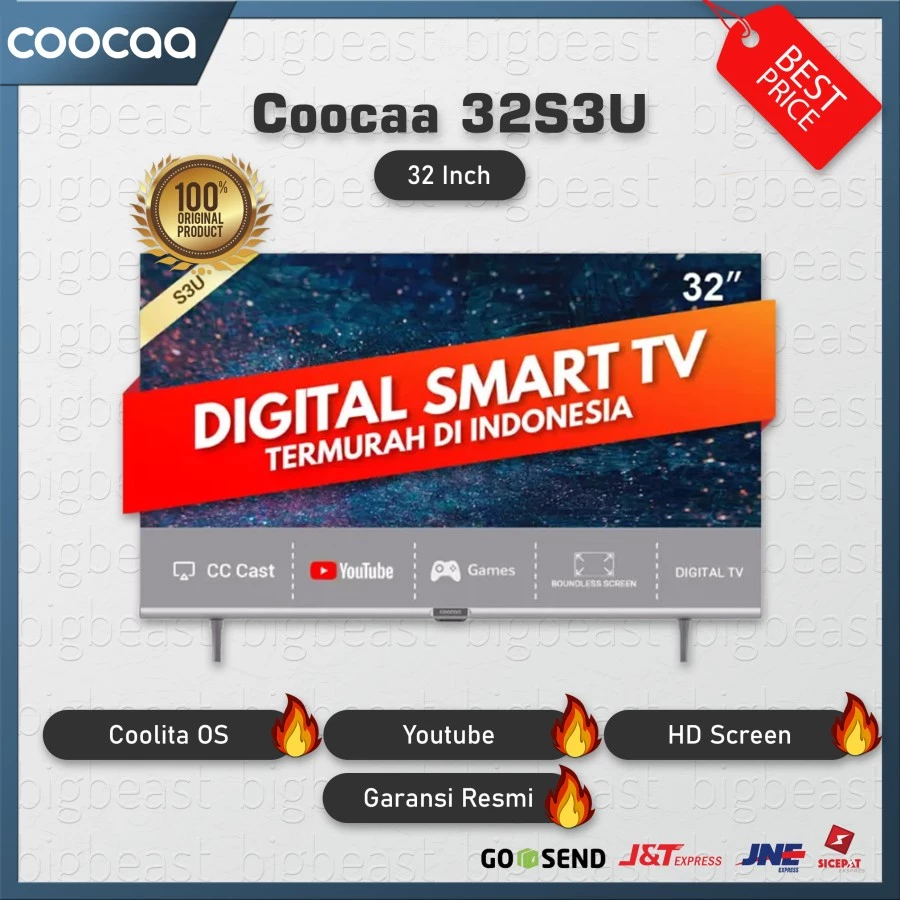 COOCAA 32 inch Digital Smart TV 32S3U