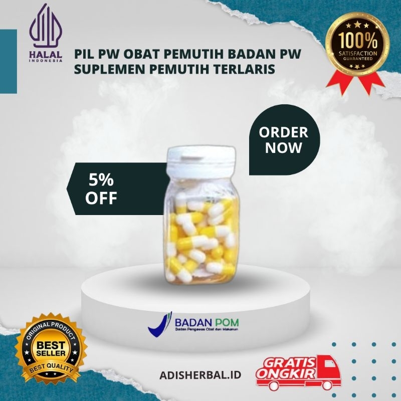OBAT PEMUTIH BADAN PIL PW SUPLEMEN PEMUTIH TERLARIS/KAPSUL PW BIG/PEMUTIH BADAN OBAT PEMUTIH / PIL P