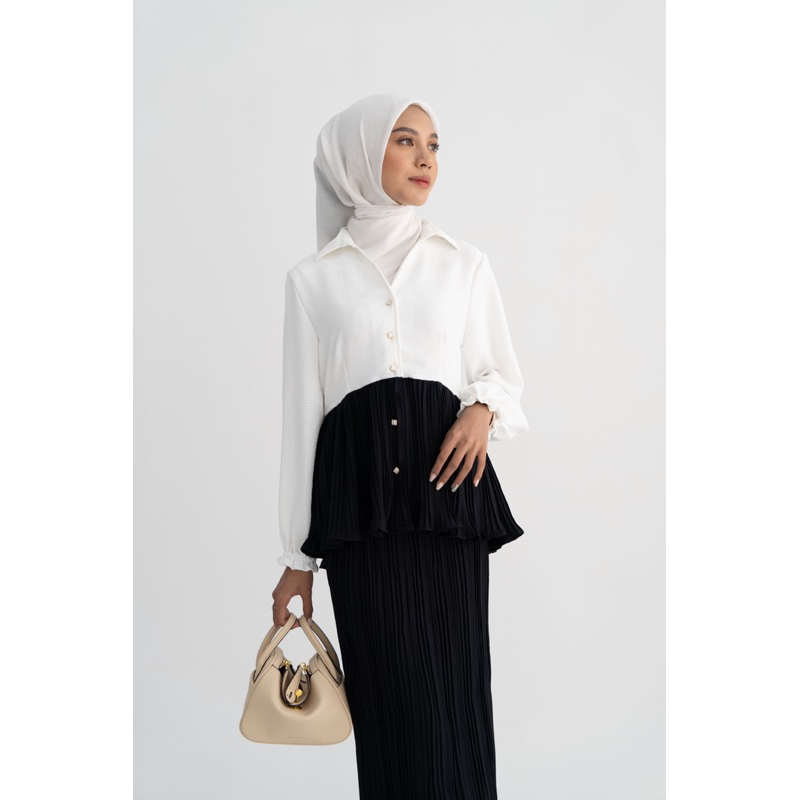 IWEARGRACIE - ALISA TOP PLEATS  LONG SLEEVE / KEMEJA LENGAN PANJANG / BLOUSE LENGAN PANJANG / KEMEJA HIJAB