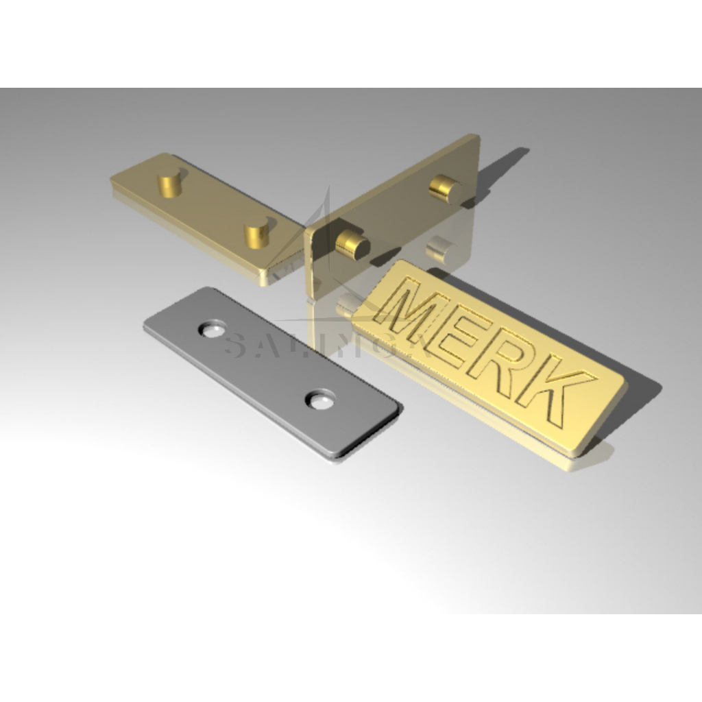 CUSTOM LABEL KEMEJA BAJU LABEL SAKU LOGAM ALLOY  - CUSTOM SESUAI DESAIN PERMINTAAN