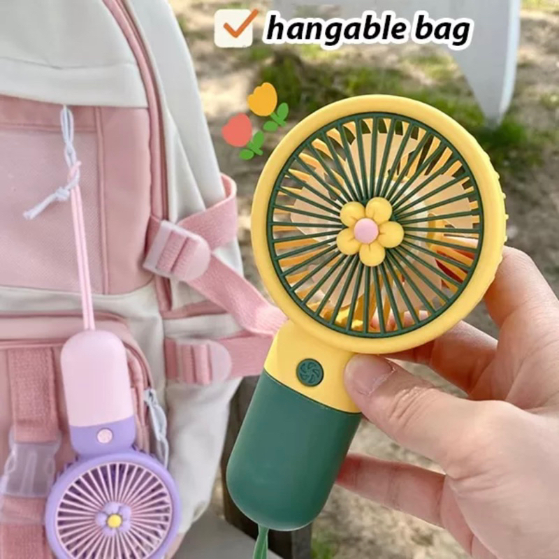 ( KKM ) Kipas Portable USB Fan Mini Karakter Bunga / Buah Lucu