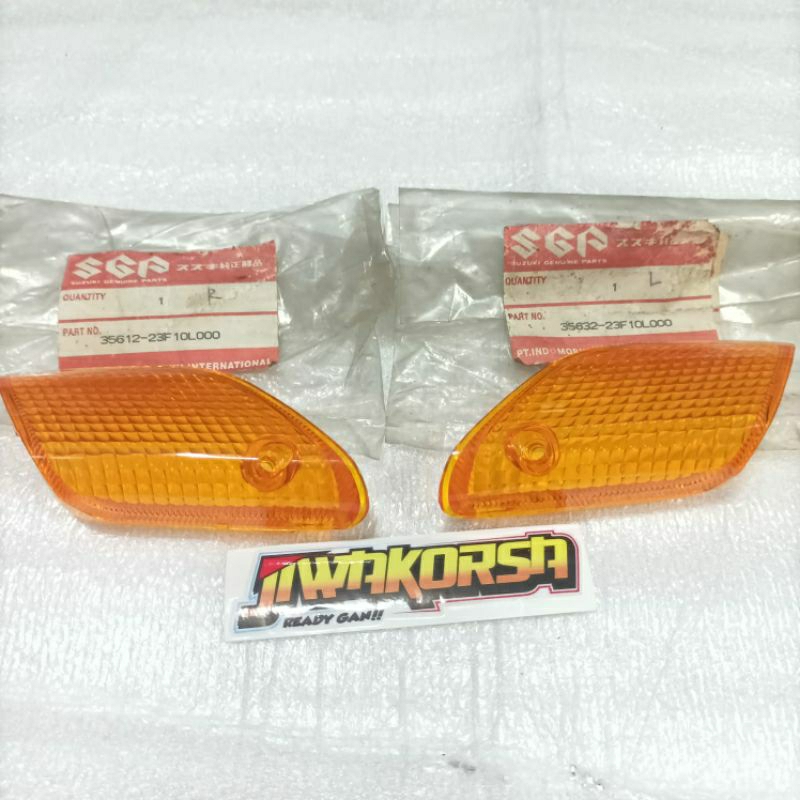 Mika kaca lens lampu sen sein ritting riting depan suzuki shogun r 110 lama old asli ori original
