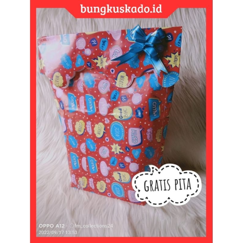 

KANTONG KADO JUMBO / BUNGKUS KADO INSTAN JUMBO bisa pilih motif