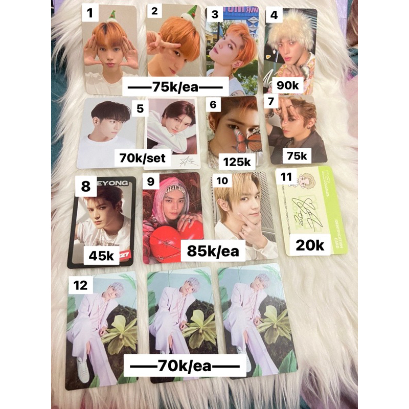 PHOTOCARD PC NCT 127 TAEYONG PINK CHRISMAST SEASSON GREETING TAEYONG NABI KUPU KUPU AYYO CCOMAZ NATU