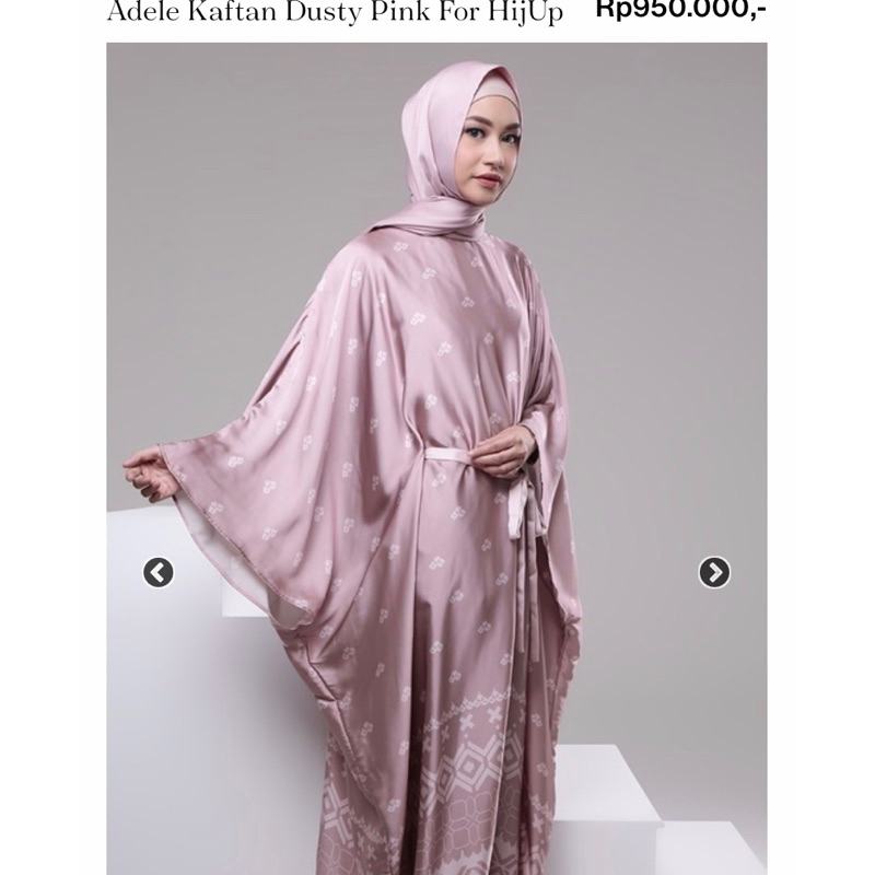 Preloved Riamiranda Adele Kaftan dusty Pink X Hijup