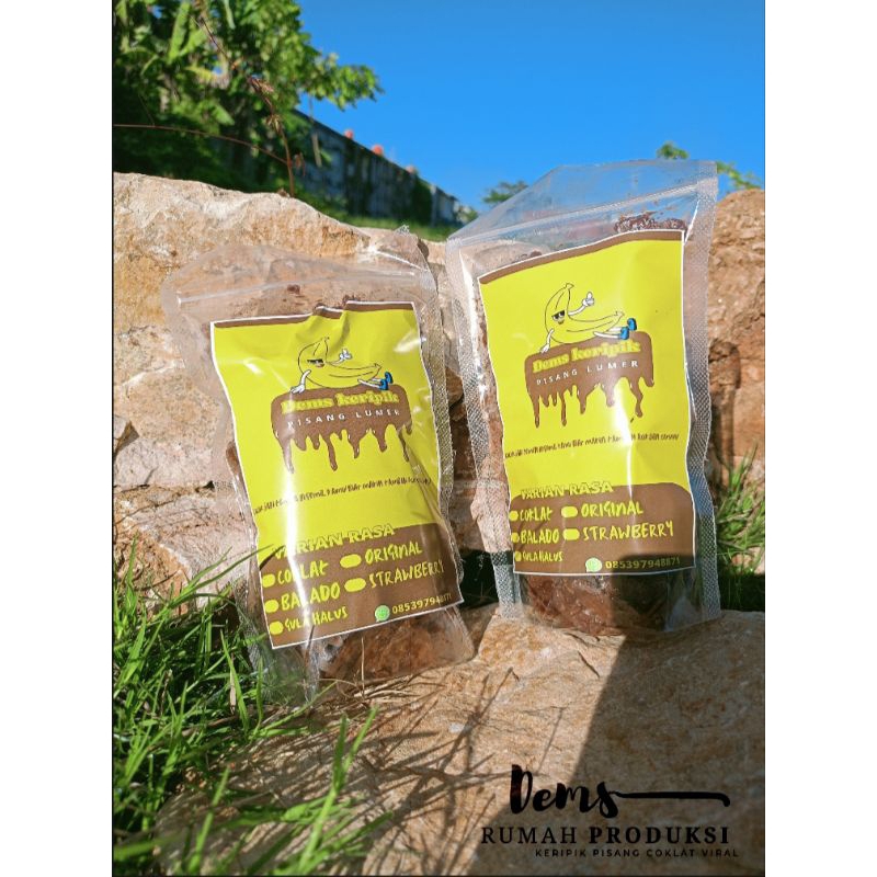 

keripik pisang coklat/keripik pisang lumer by DEMS/Uk 100gram
