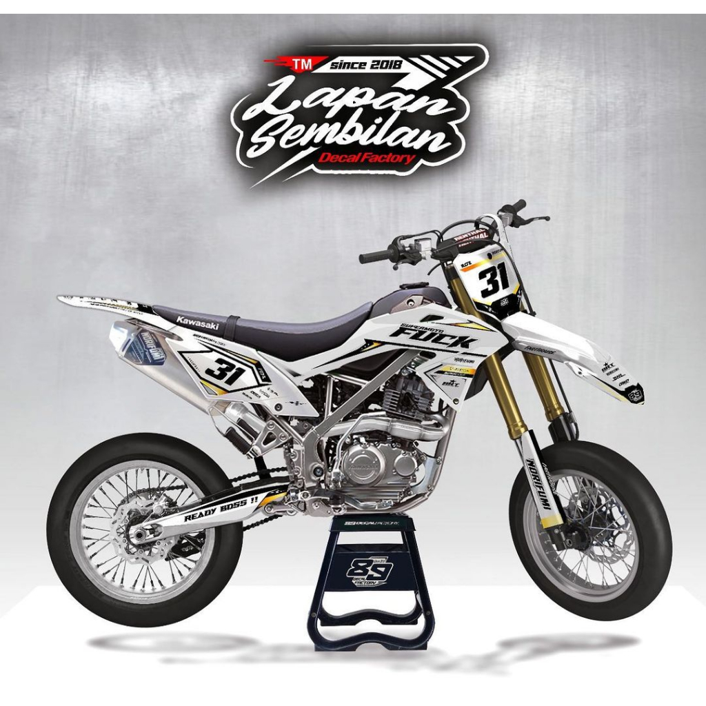 decal klx bf full body / DECAL KLX / CUSTOM / FULL BODY / SUPERMOTO MINIMALIS ELEGAN /DECAL KLX HITA