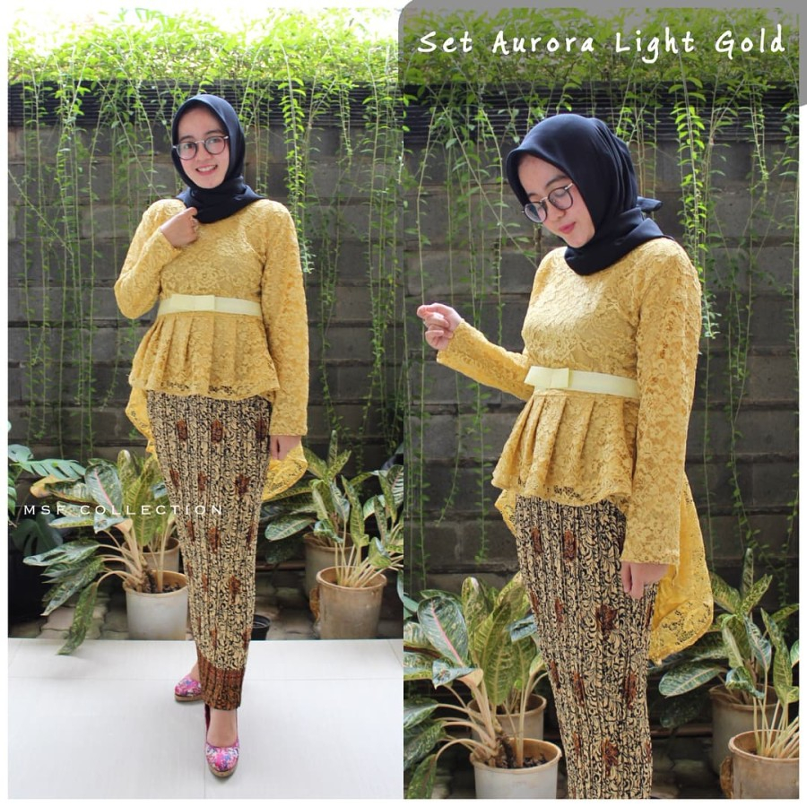(COD) KEBAYA BROKAT AURORA / KEBAYA BRUKAT MODERN / KEBAYA WISUDA MODERN / ROK PRISKET / SETELAN KEB
